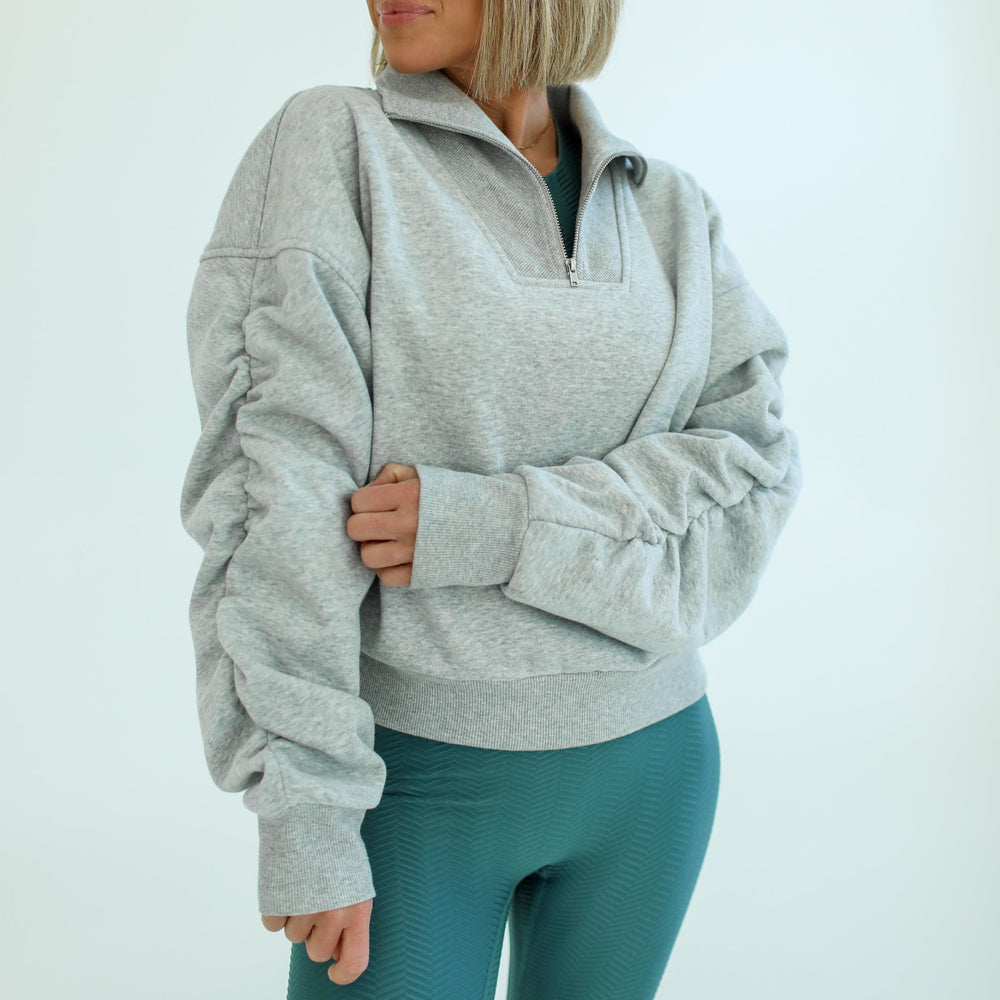 
                      
                        Scrunch sleeve sweatshirt
                      
                    