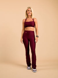 Rise Herringbone Mini Flare Legging