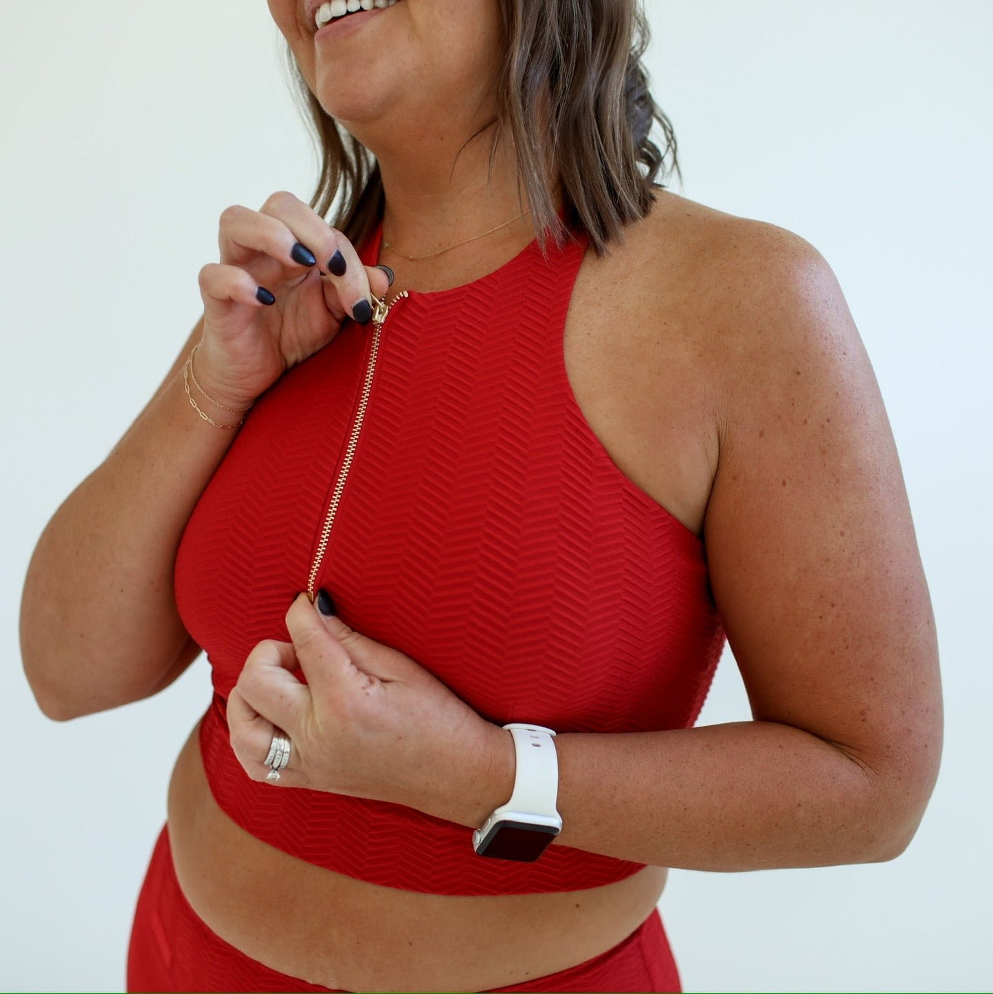 FINAL SALE - Herringbone Long Line Bra